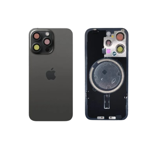 Задня кришка iPhone 15 Pro Black (camera+frame+magnet) Origrinal Quality (якість оригіналу)